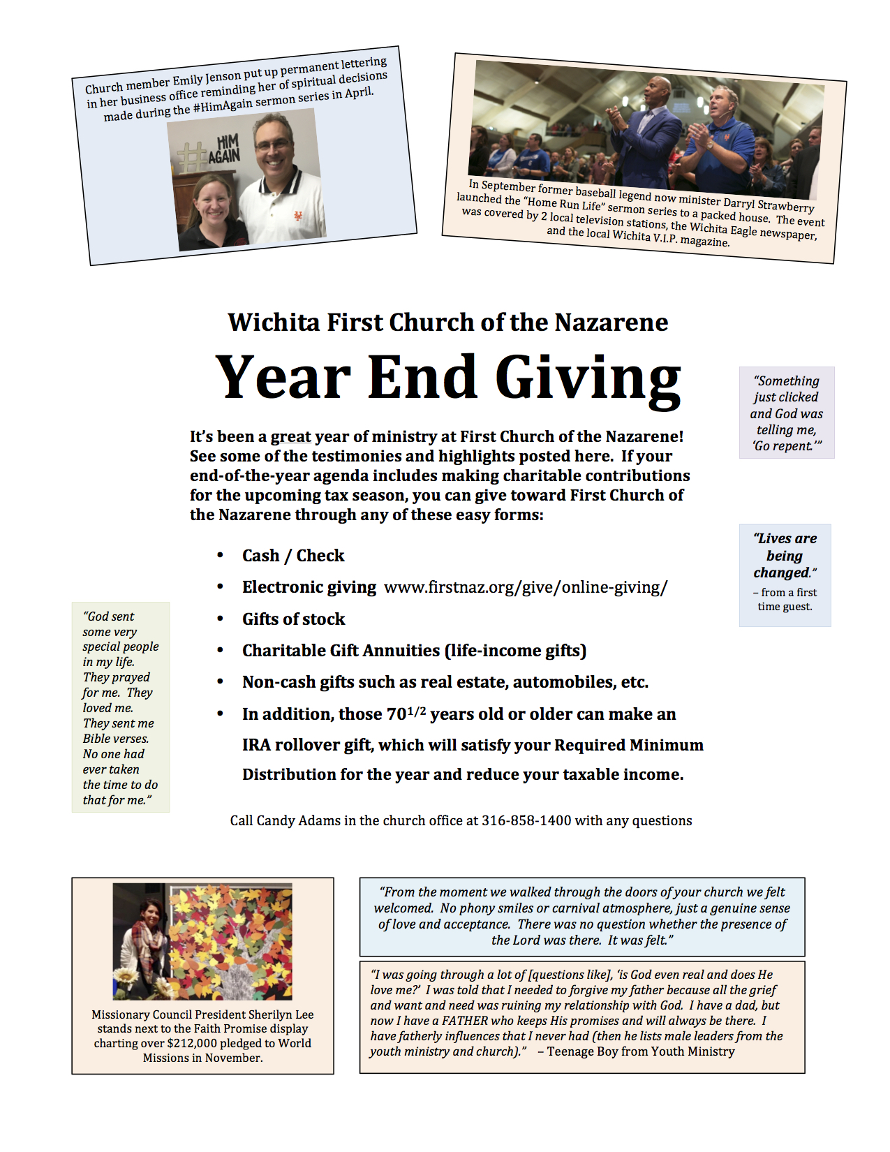 Church Year End Giving Letter Template